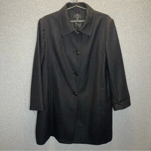 CG Collections by Gallery Wool Charcoal Trench Peacoat Plus Size NWT 2X